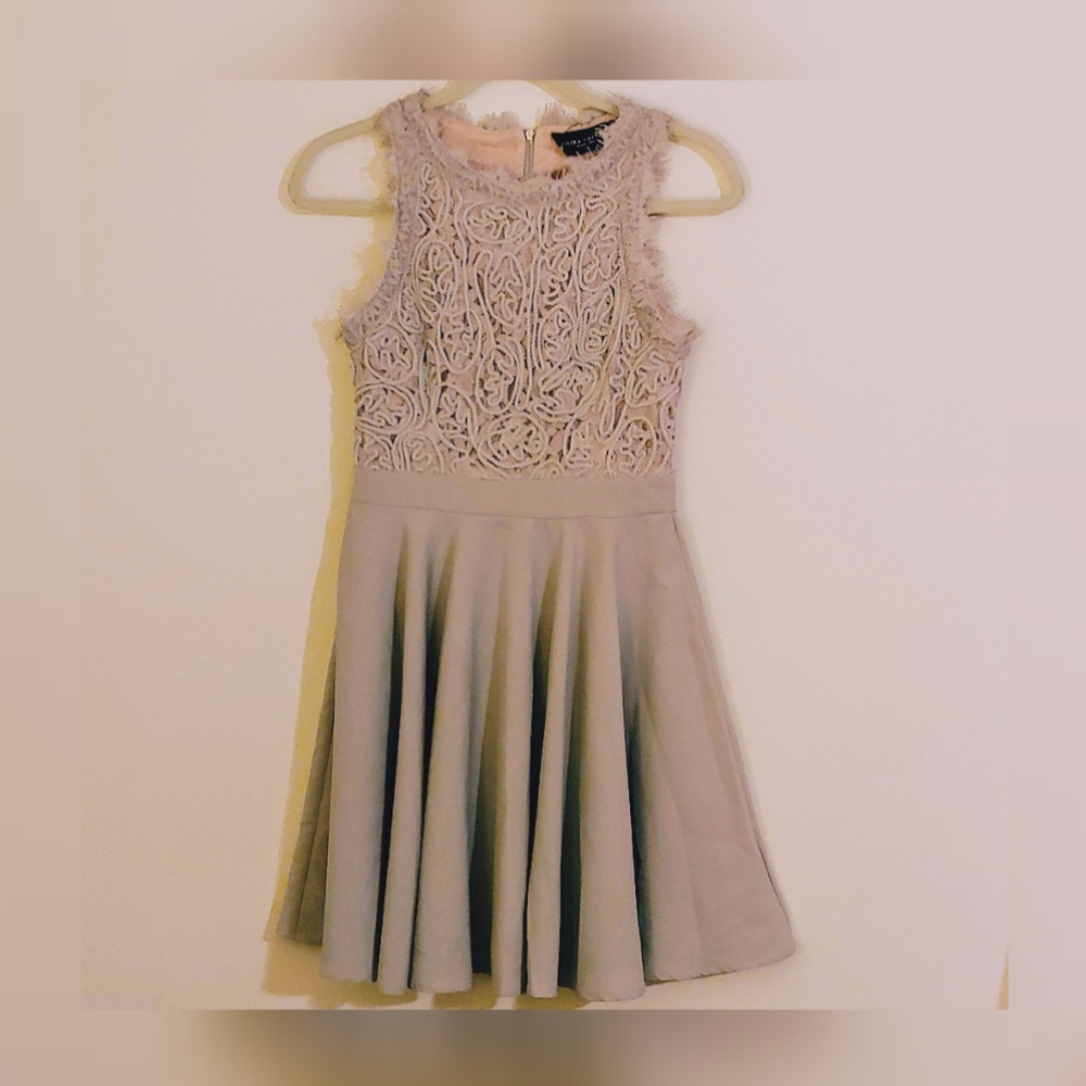 Akira Black Label NWT Gray Lace Dress